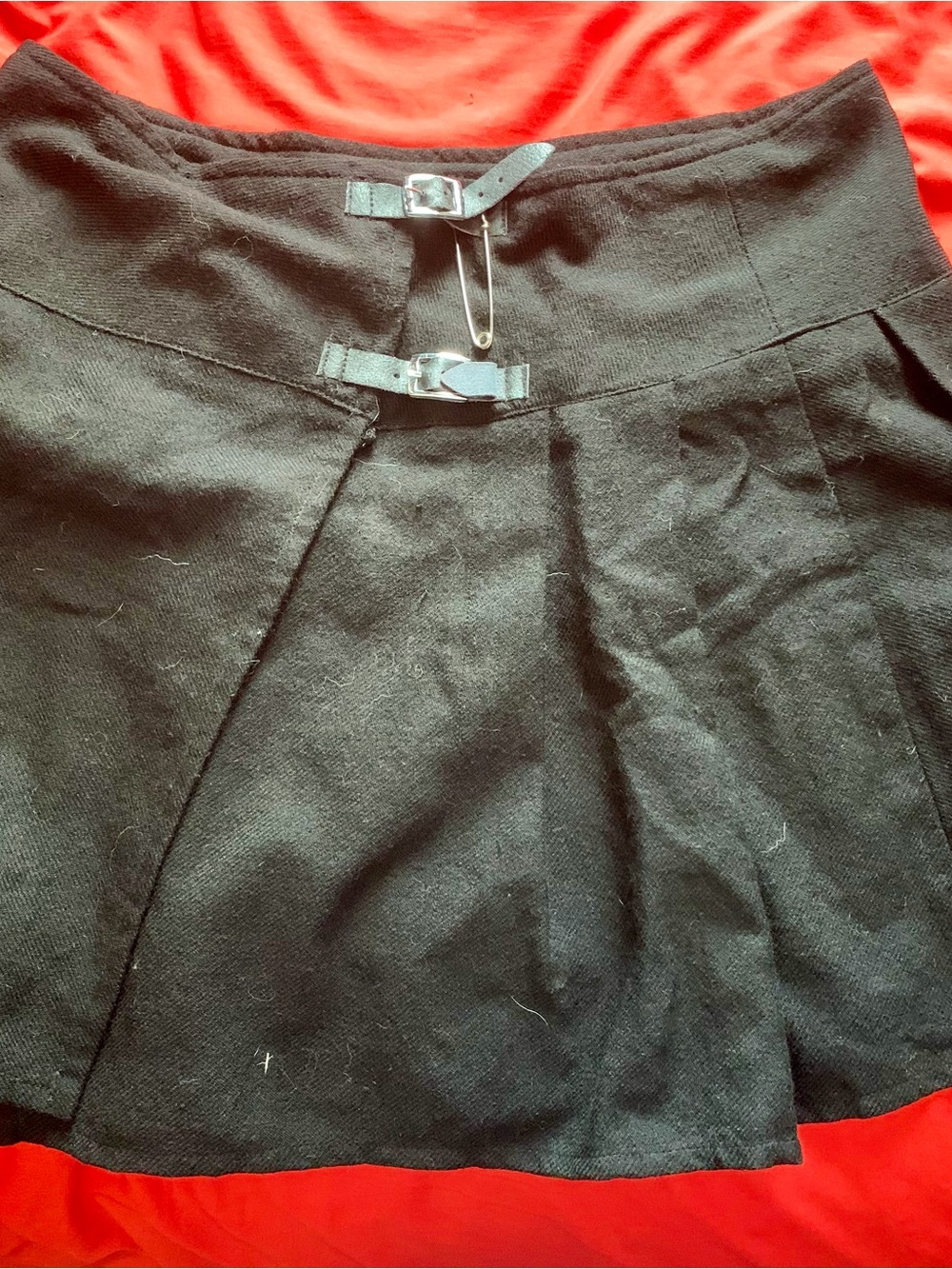 Black Women's Pleated Kilt Style Skirt
